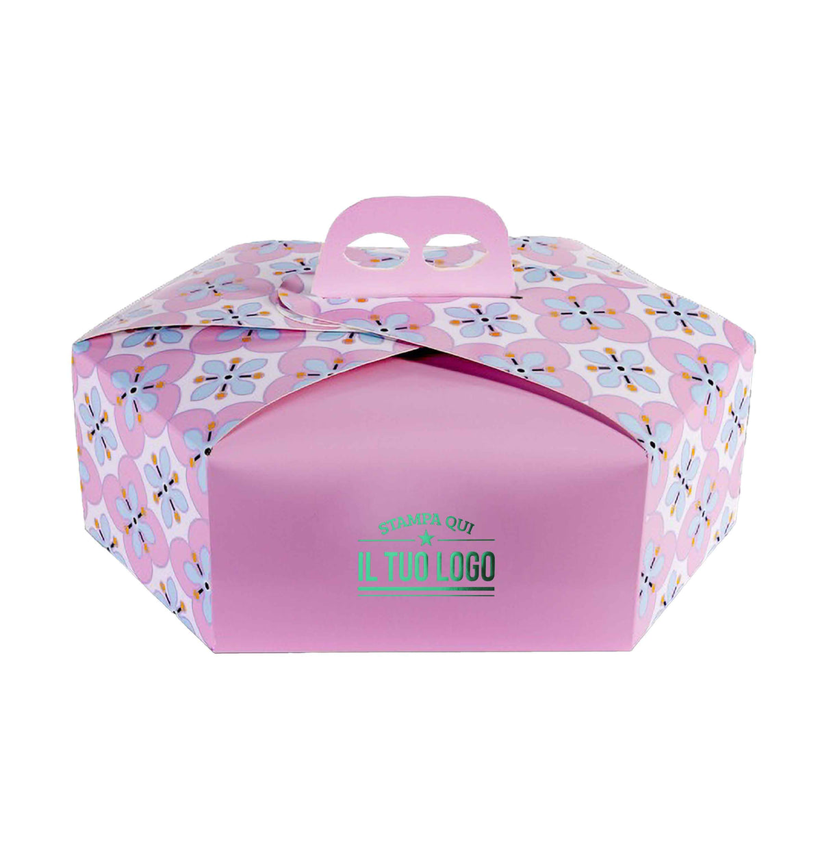 Scatola colomba esagonale Fiori personalizzabile