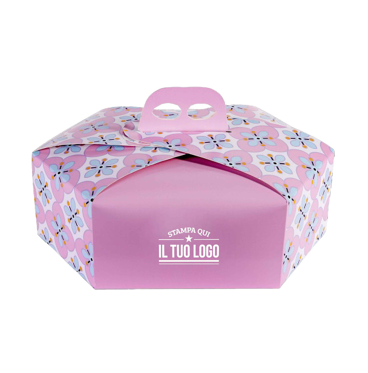 Scatola colomba esagonale Fiori personalizzabile