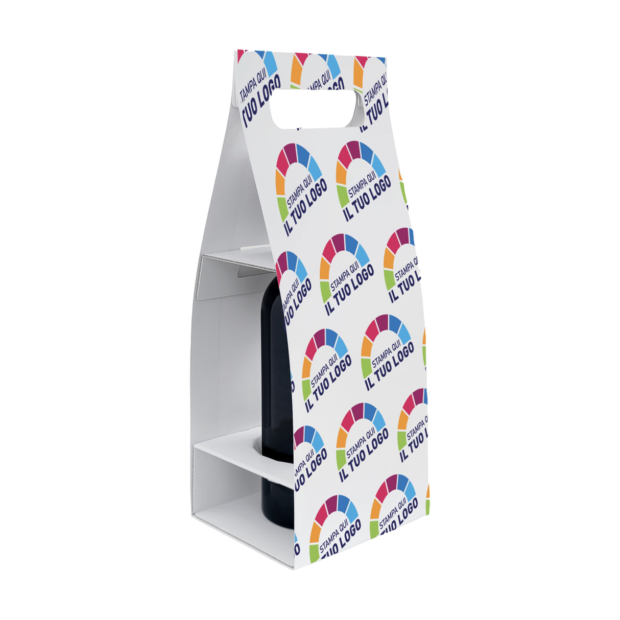 Shopper portabottiglie design personalizzabile a colori