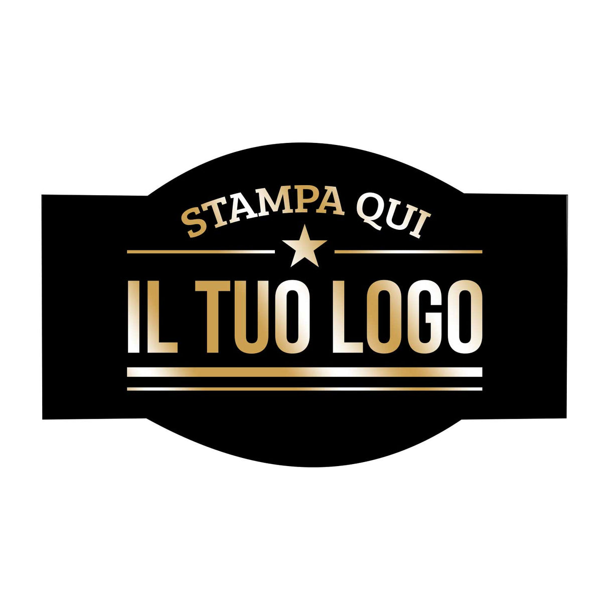 Etichette Adesive Sagomate Personalizzabili 6,5 cm x 4 cm