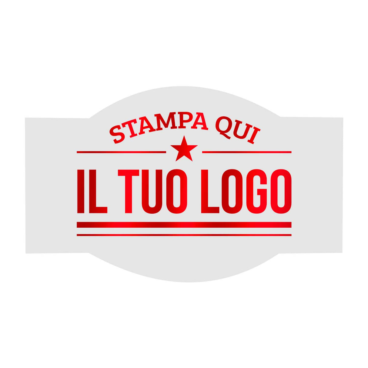 Etichette Adesive Sagomate Personalizzabili 6,5 cm x 4 cm