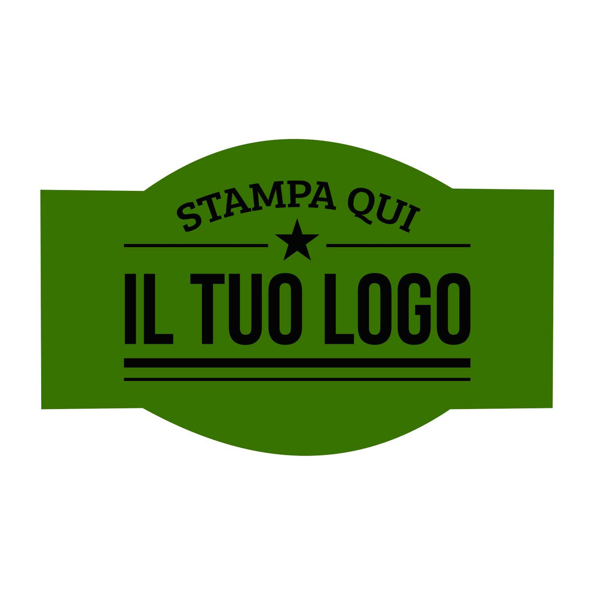 Etichette Adesive Sagomate Personalizzabili 6,5 cm x 4 cm