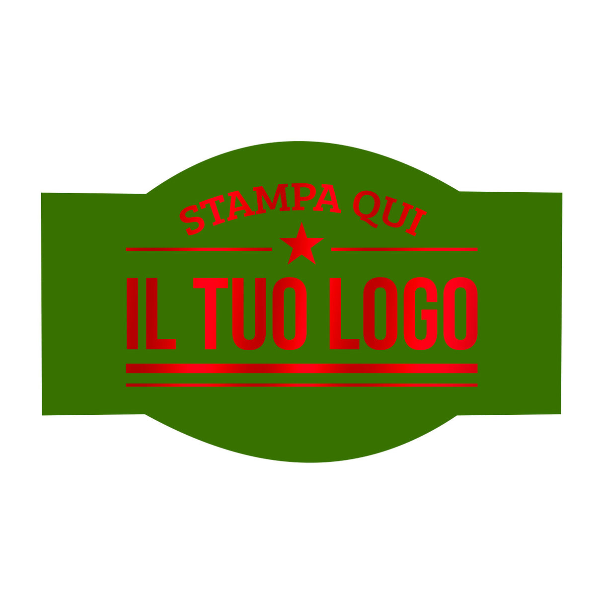 Etichette Adesive Sagomate Personalizzabili 6,5 cm x 4 cm