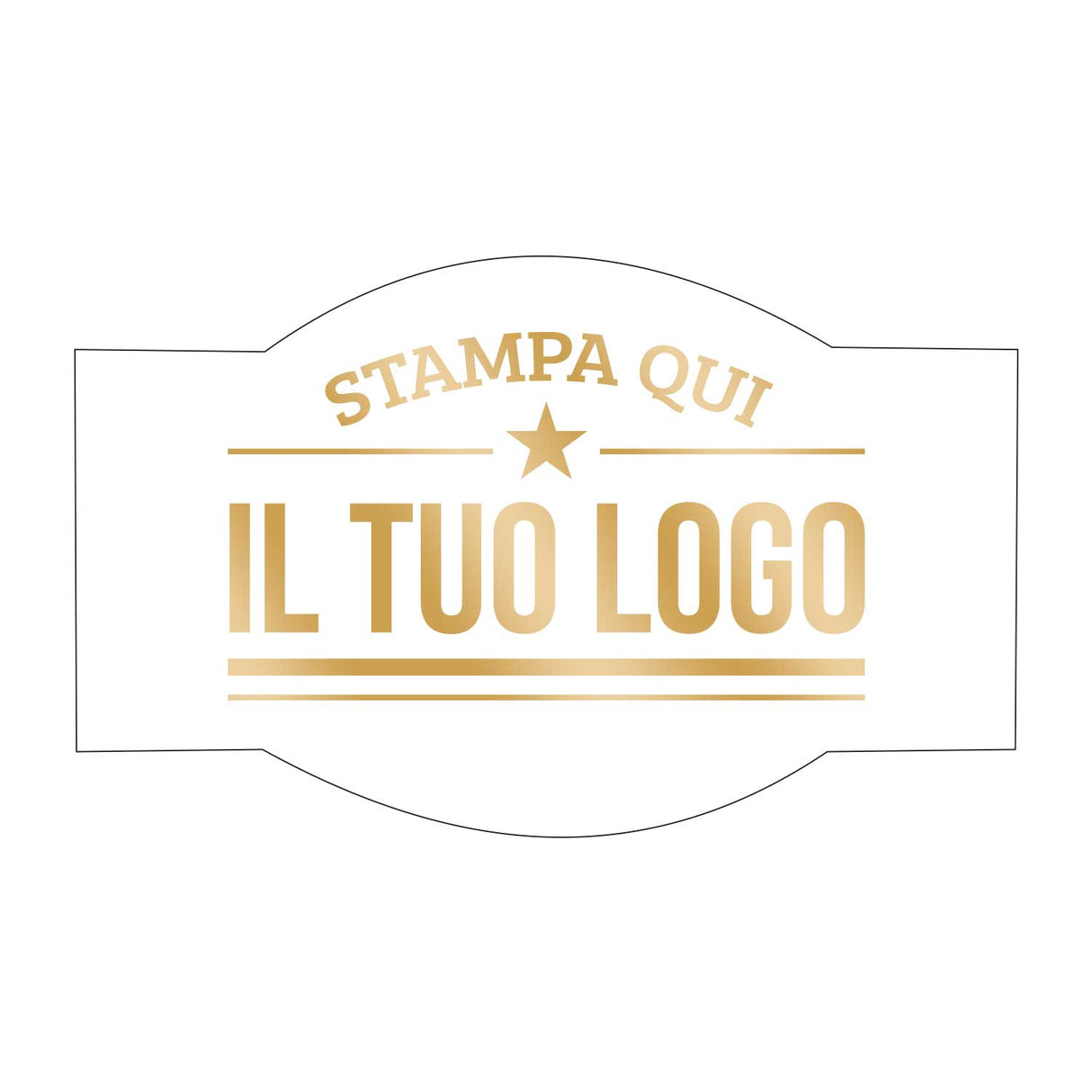 Etichette Adesive Sagomate Personalizzabili 6,5 cm x 4 cm