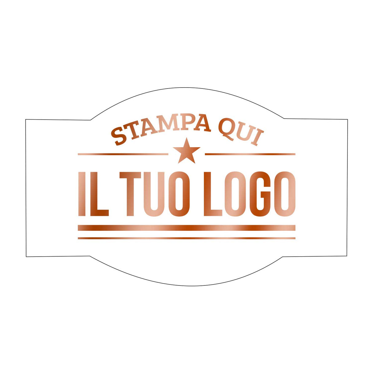 Etichette Adesive Sagomate Personalizzabili 6,5 cm x 4 cm