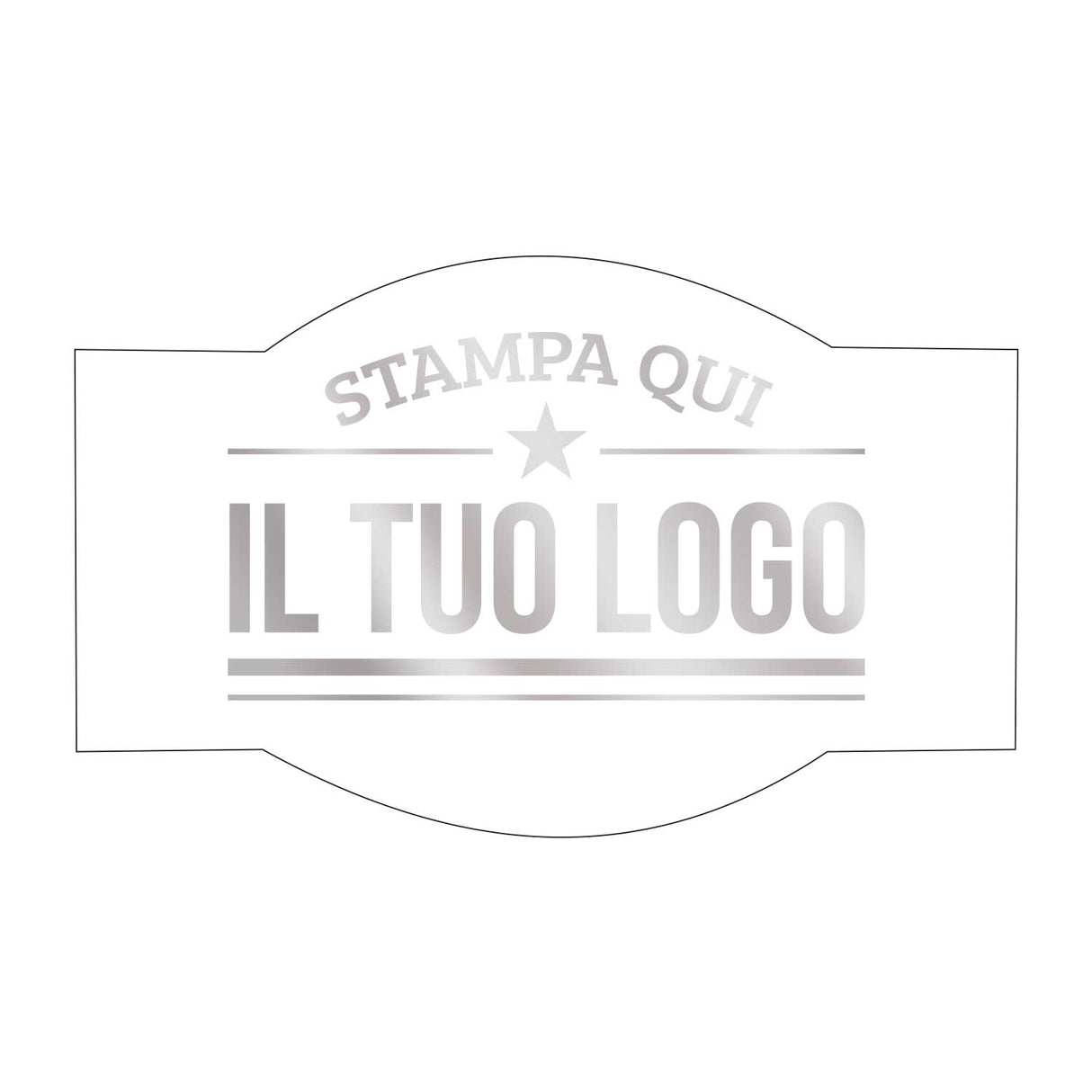 Etichette Adesive Sagomate Personalizzabili 6,5 cm x 4 cm