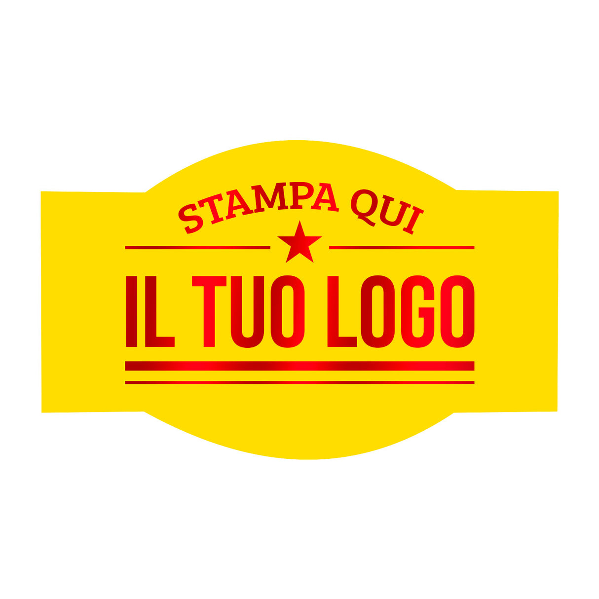 Etichette Adesive Sagomate Personalizzabili 6,5 cm x 4 cm