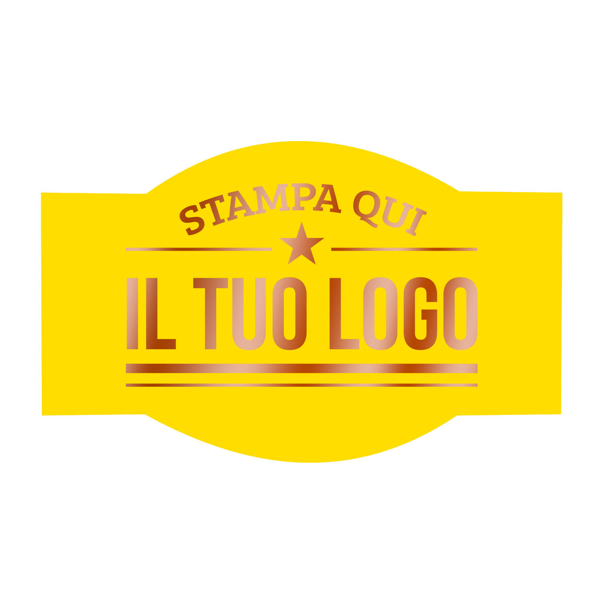 Etichette Adesive Sagomate Personalizzabili 6,5 cm x 4 cm