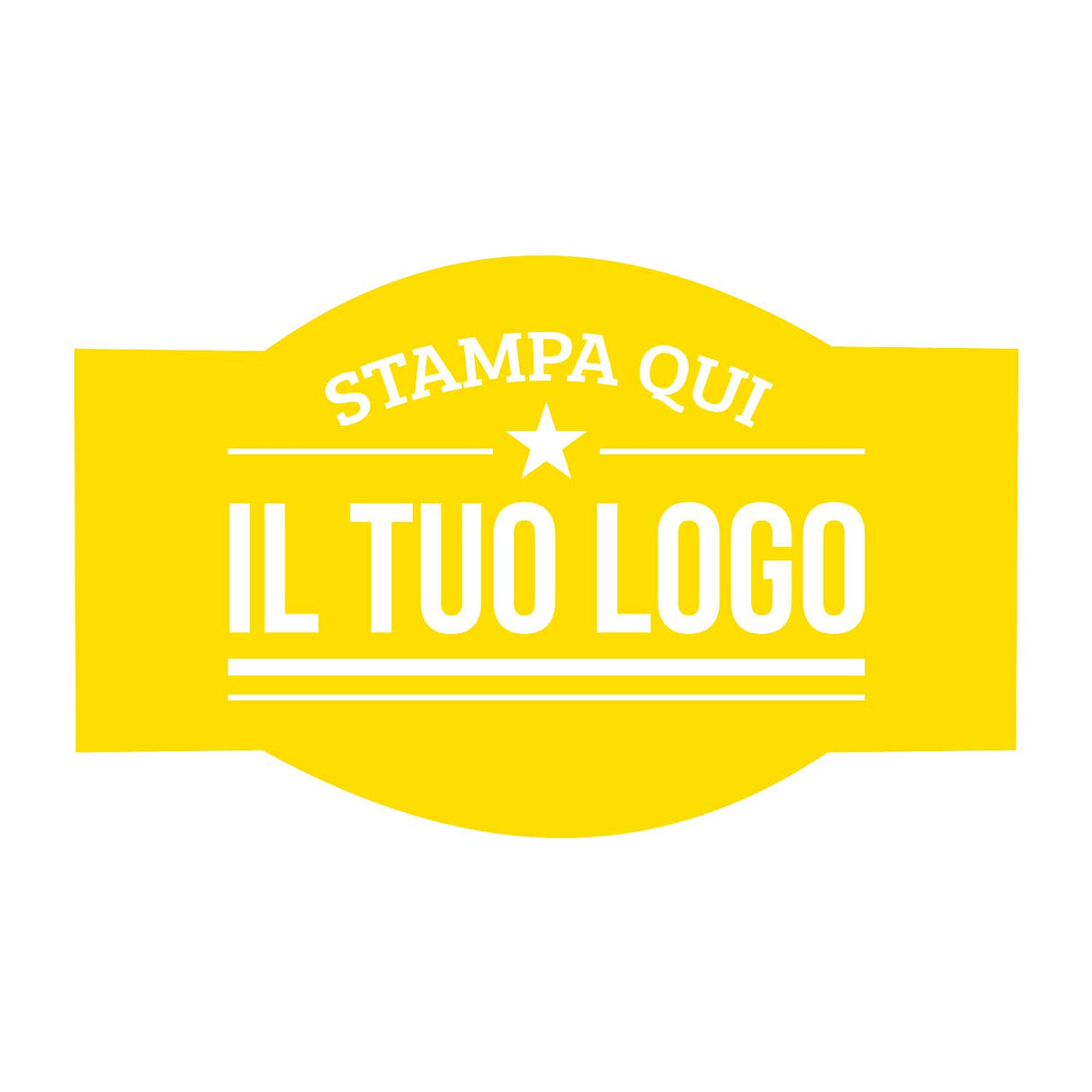 Etichette Adesive Sagomate Personalizzabili 6,5 cm x 4 cm