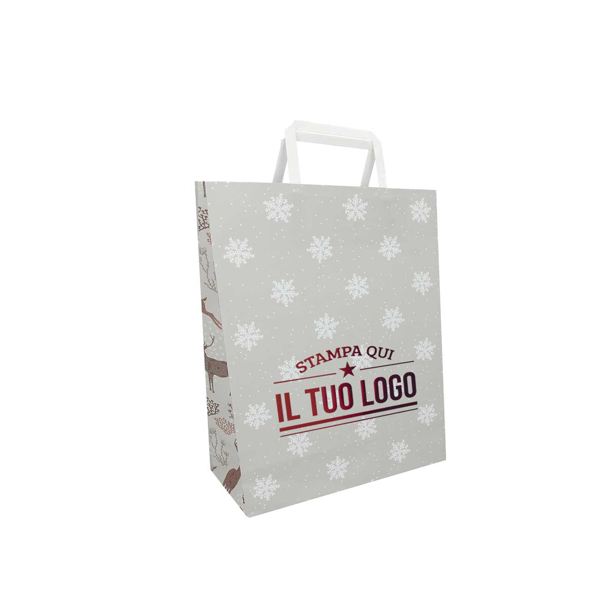 Shopper Carta Personalizzate Fantasia Renne Stampa a Caldo