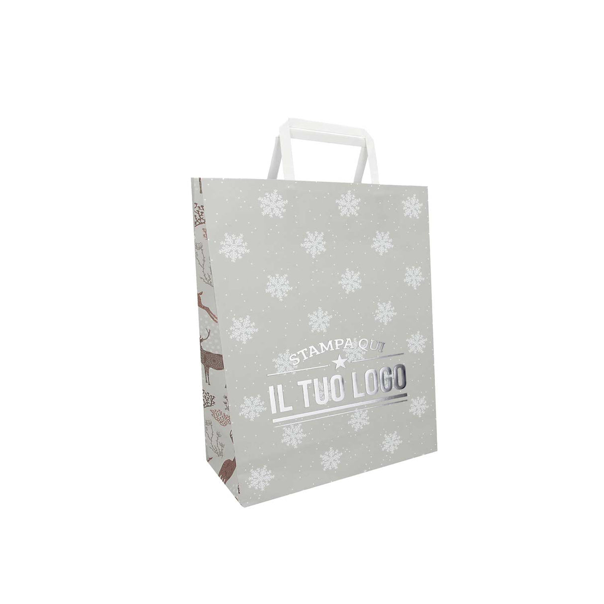 Shopper Carta Personalizzate Fantasia Renne Stampa a Caldo