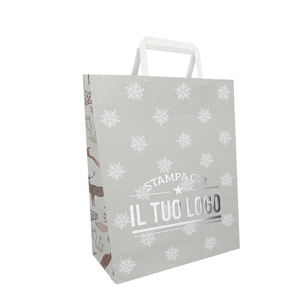 Shopper Carta Personalizzate Fantasia Renne Stampa a Caldo