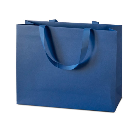 Shopper Carta Elegante Maniglie in Gros Grain