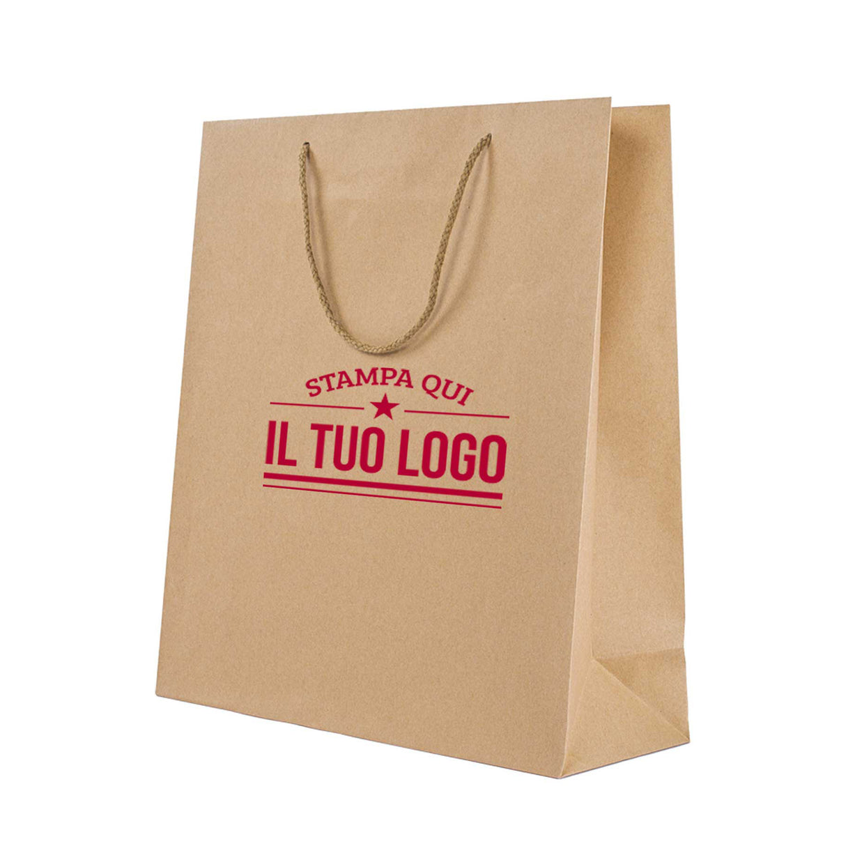 Shopper Kraft Lusso Personalizzata Stampa 1-2 Lati