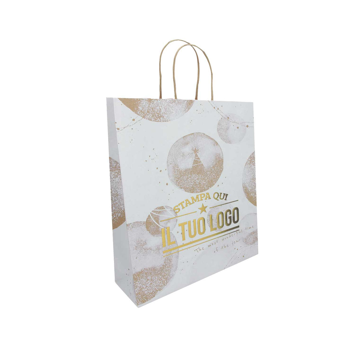 Shopper Carta White Snow Personalizzate a Caldo