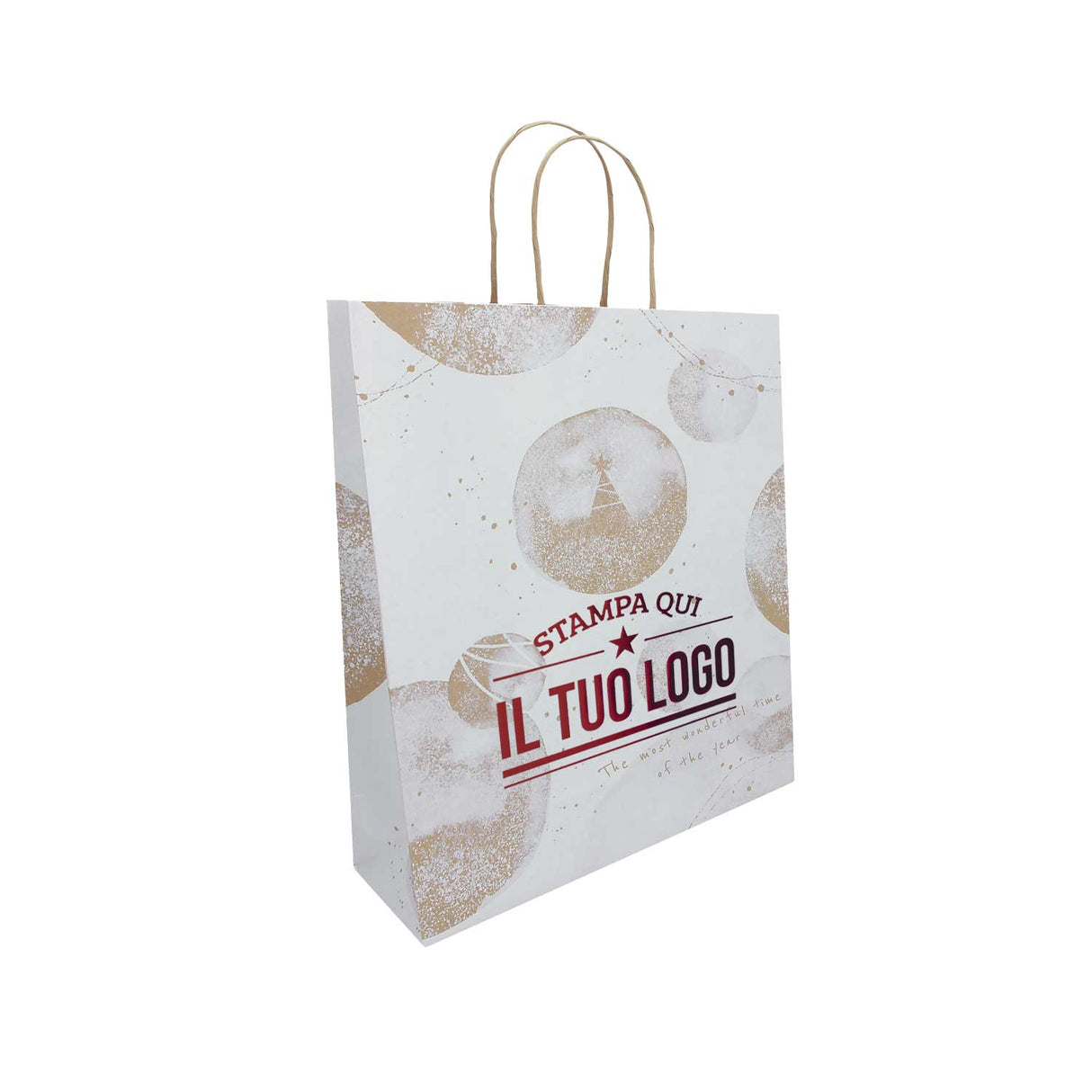 Shopper Carta White Snow Personalizzate a Caldo