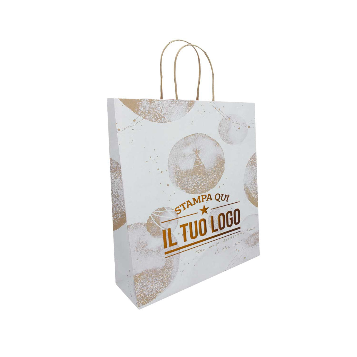 Shopper Carta White Snow Personalizzate a Caldo