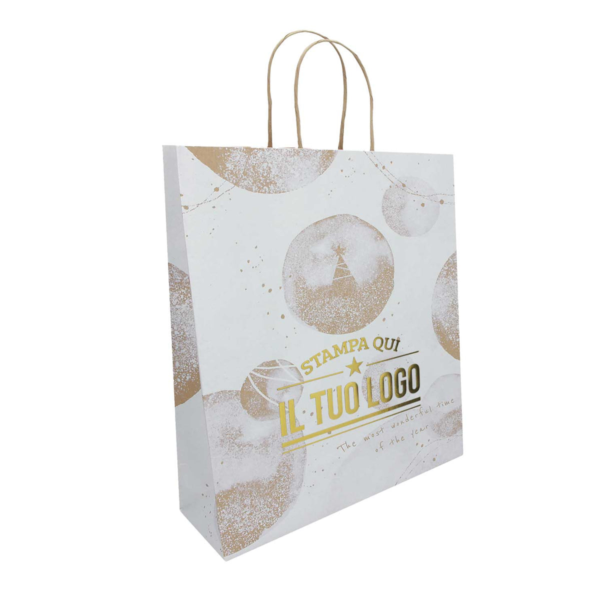 Shopper Carta White Snow Personalizzate a Caldo