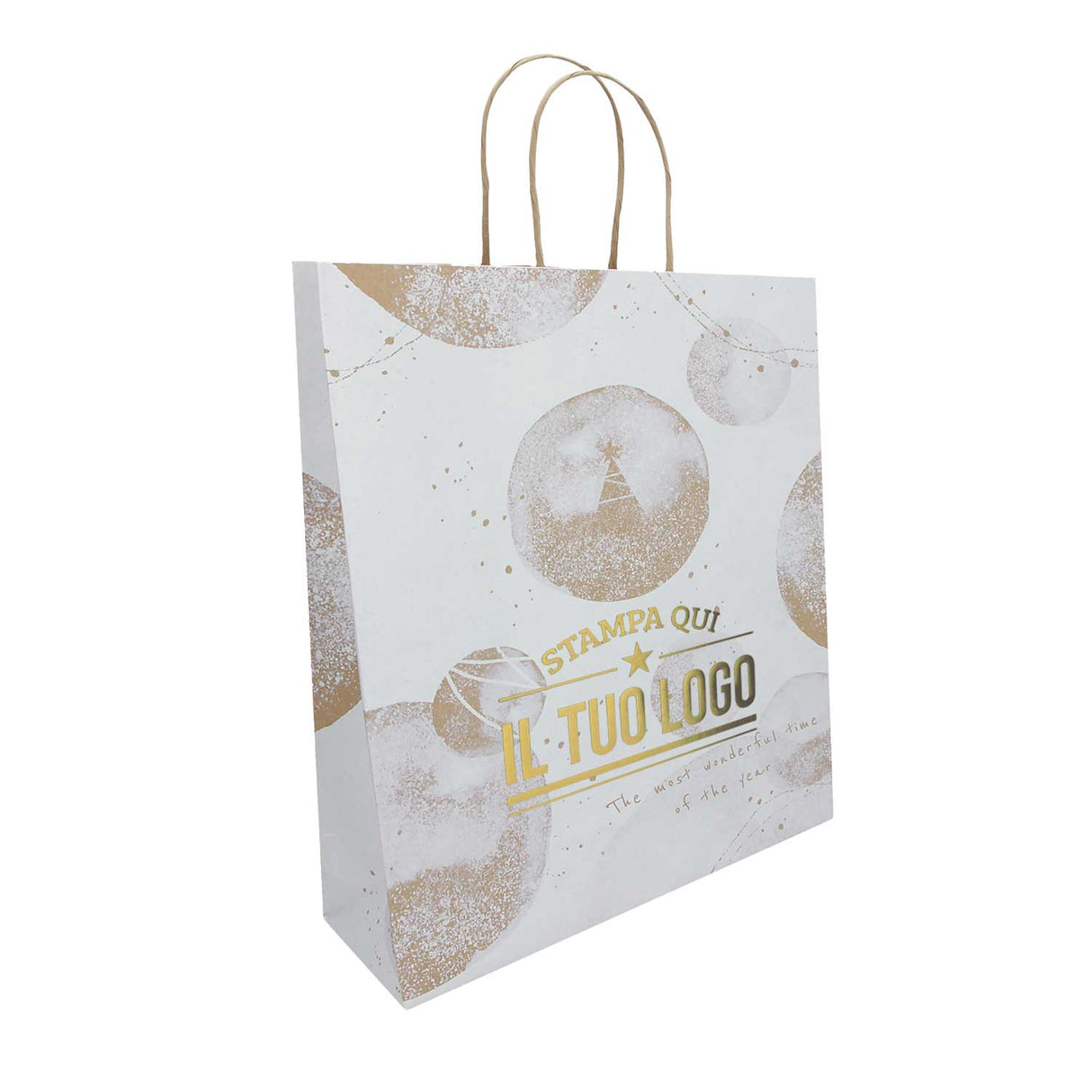 Shopper Carta White Snow Personalizzate a Caldo