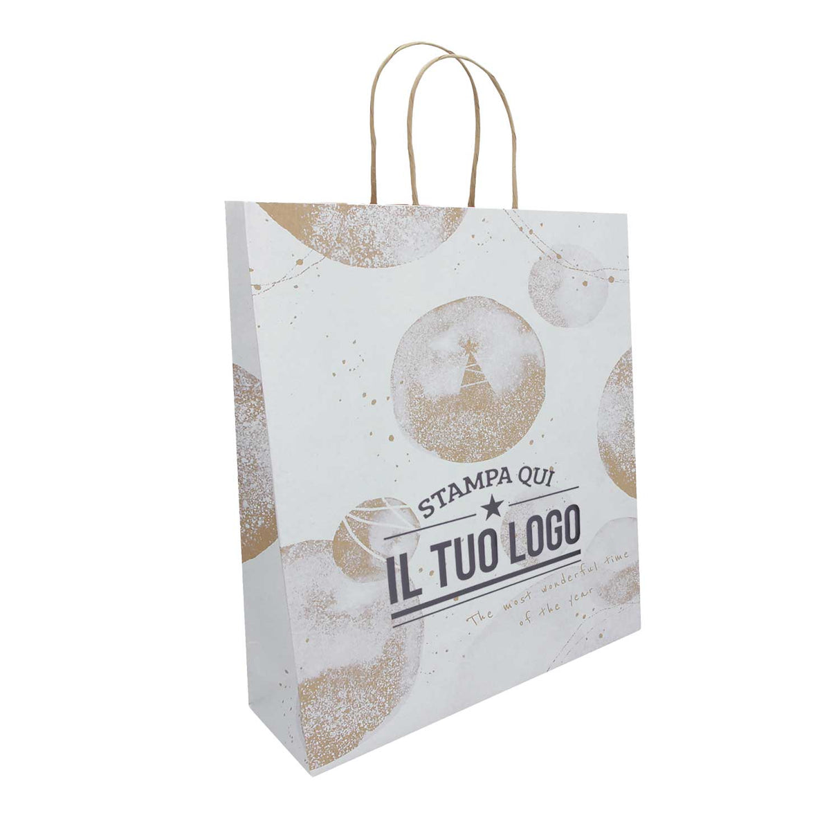 Shopper Carta White Snow Personalizzate a Caldo