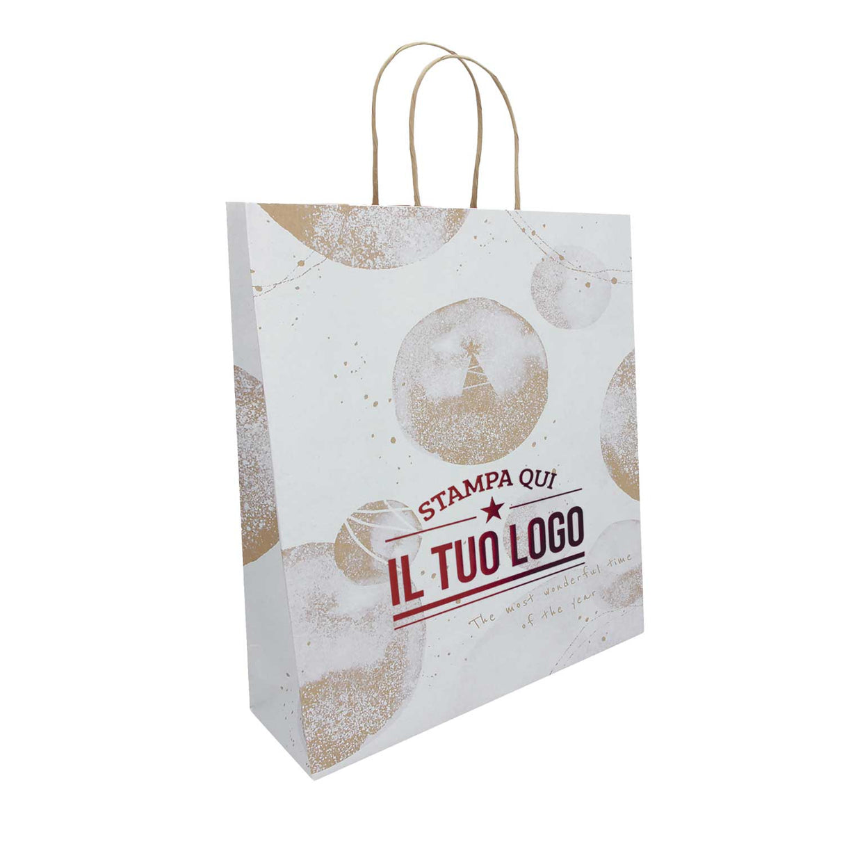 Shopper Carta White Snow Personalizzate a Caldo