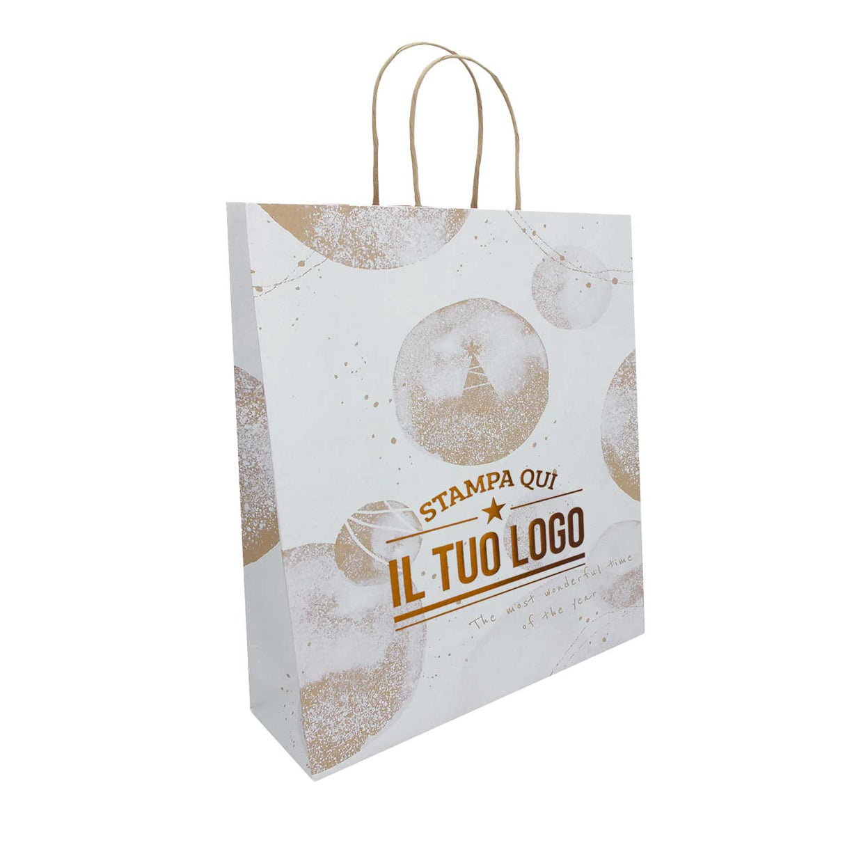 Shopper Carta White Snow Personalizzate a Caldo