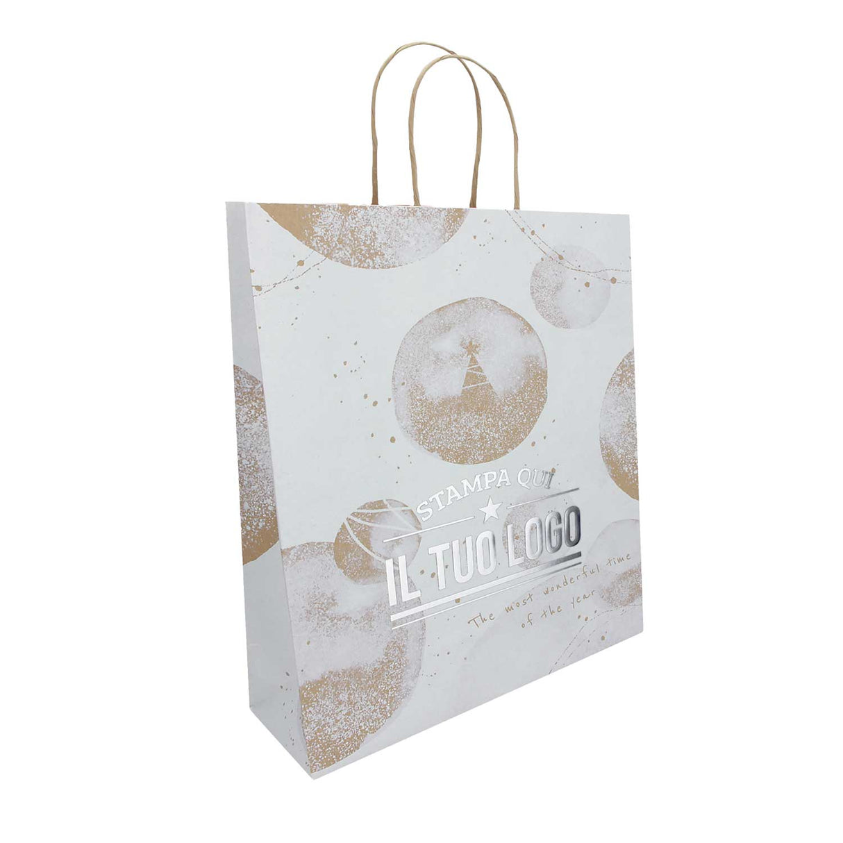 Shopper Carta White Snow Personalizzate a Caldo