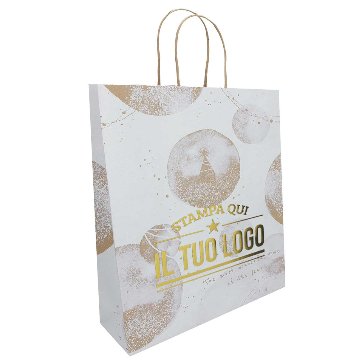 Shopper Carta White Snow Personalizzate a Caldo