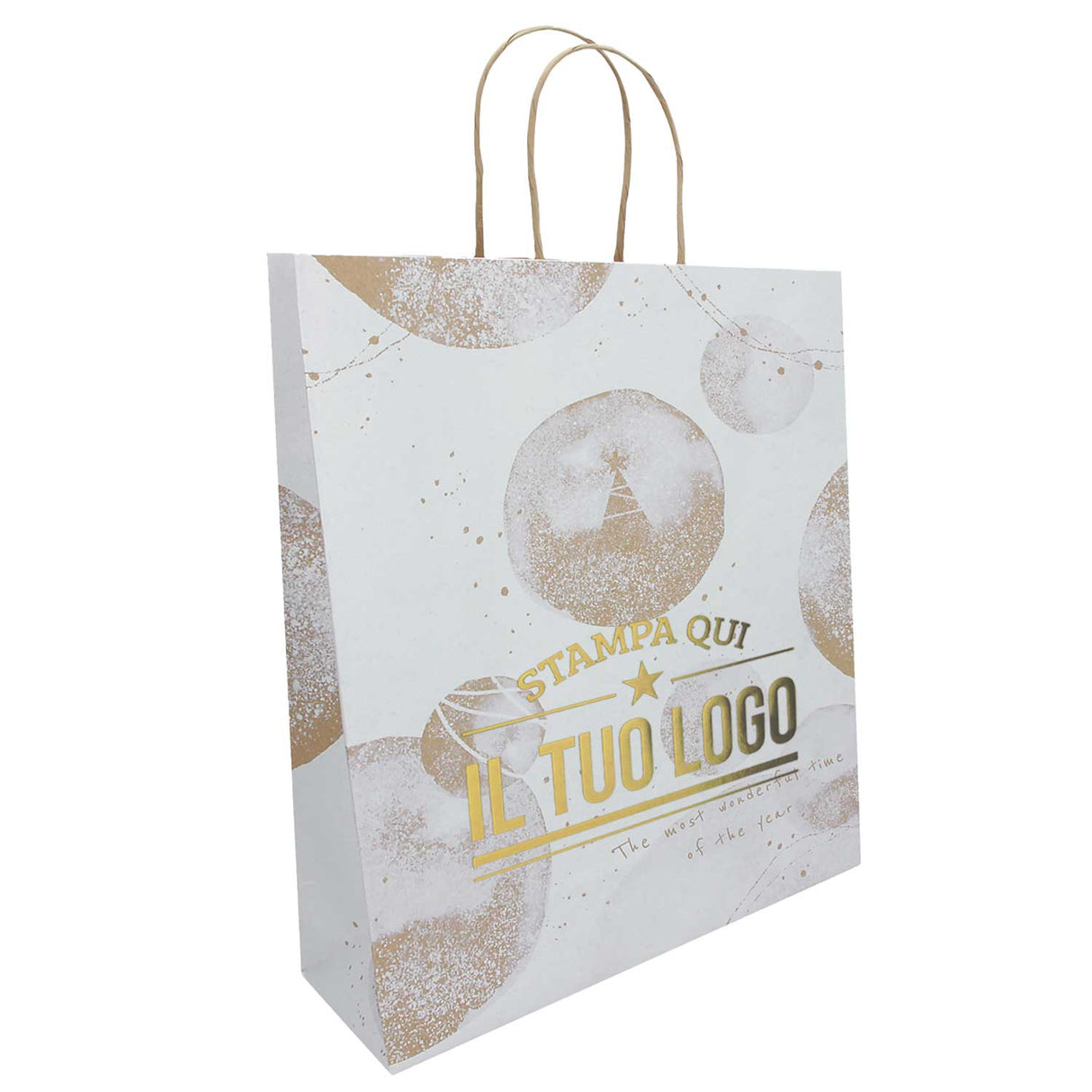 Shopper Carta White Snow Personalizzate a Caldo