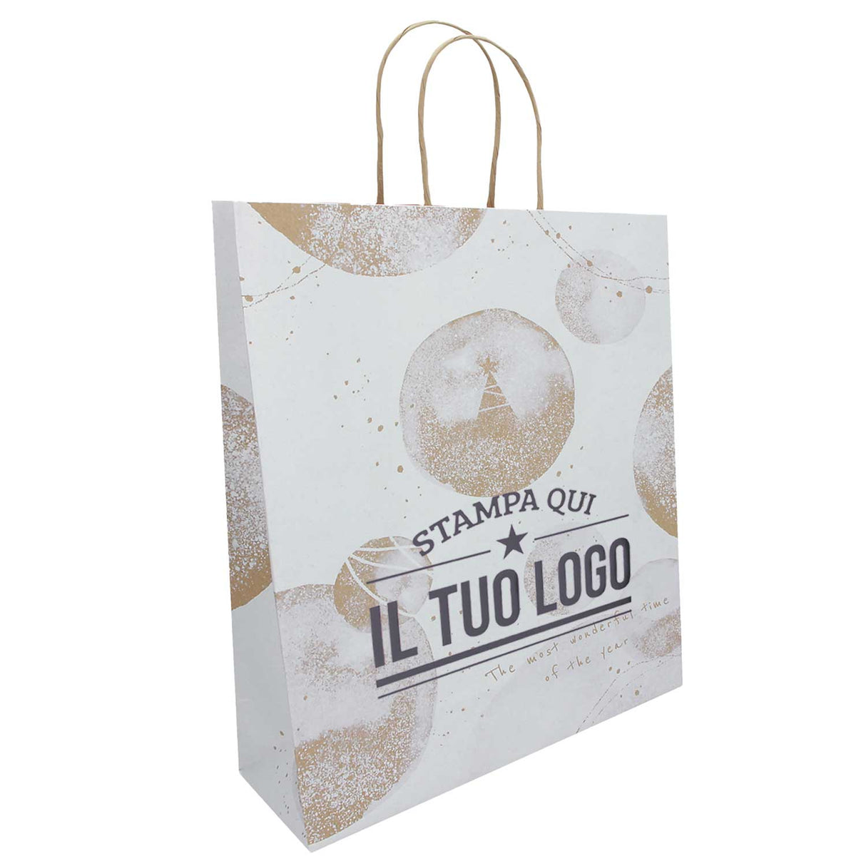 Shopper Carta White Snow Personalizzate a Caldo
