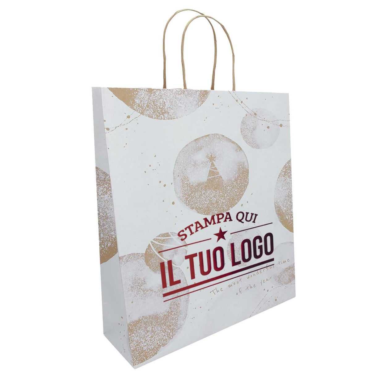 Shopper Carta White Snow Personalizzate a Caldo