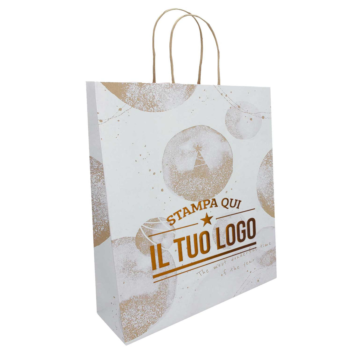 Shopper Carta White Snow Personalizzate a Caldo