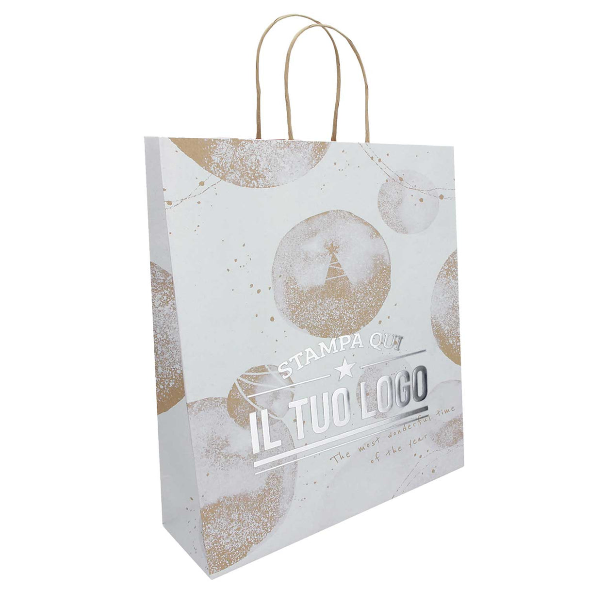 Shopper Carta White Snow Personalizzate a Caldo