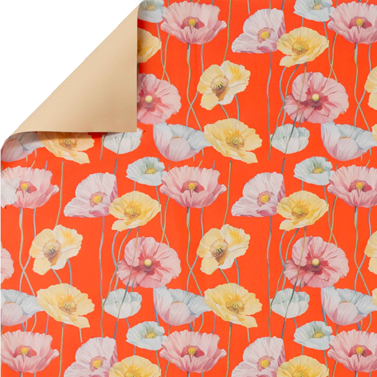 Bobina per Confezioni Fantasia Papavero mt 25x1