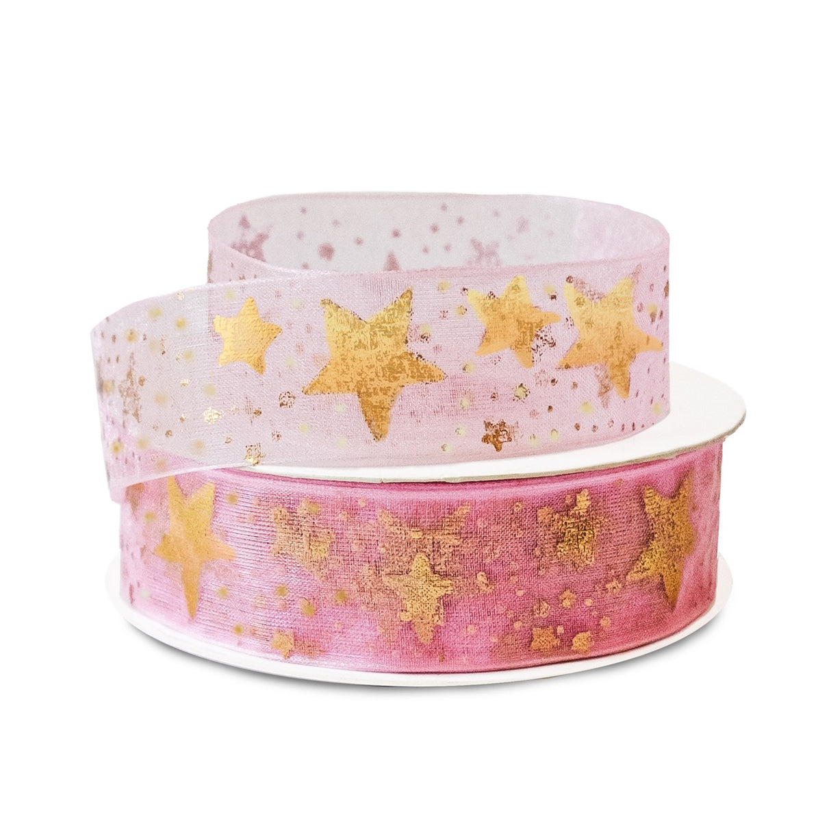 Nastro Organza con Stelle Oro