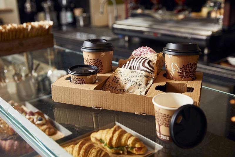 Portabicchieri in cartoncino 4 scomparti