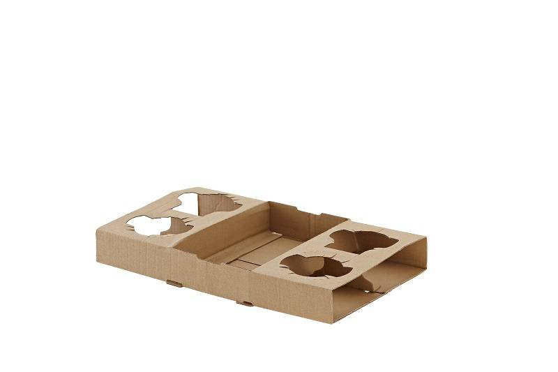 Portabicchieri in cartoncino 4 scomparti