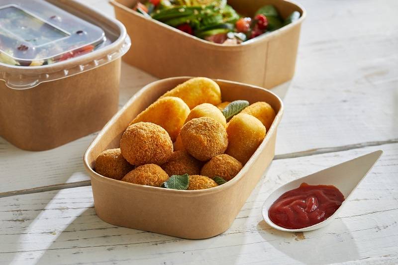 Insalatiera monouso rettangolare take away