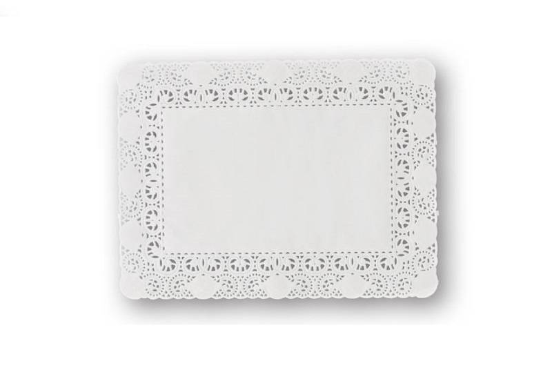 Carta pizzo rettangolare smaltata