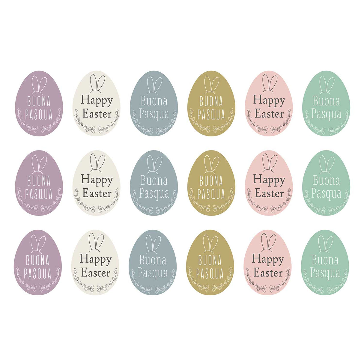 Etichette Easter