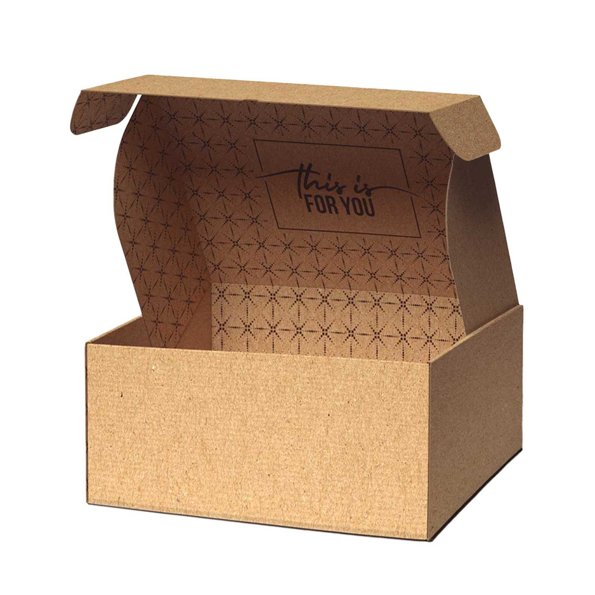 Scatola E-commerce con scritta interna