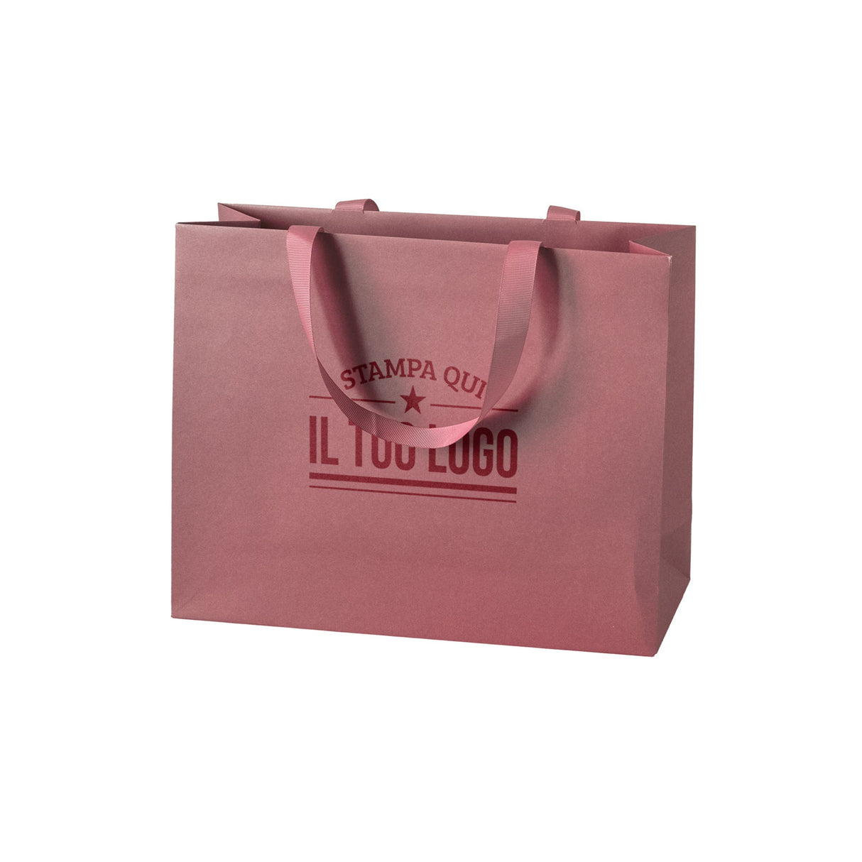 Shopper Carta Elegance Personalizzate con Maniglie in Gros Grain