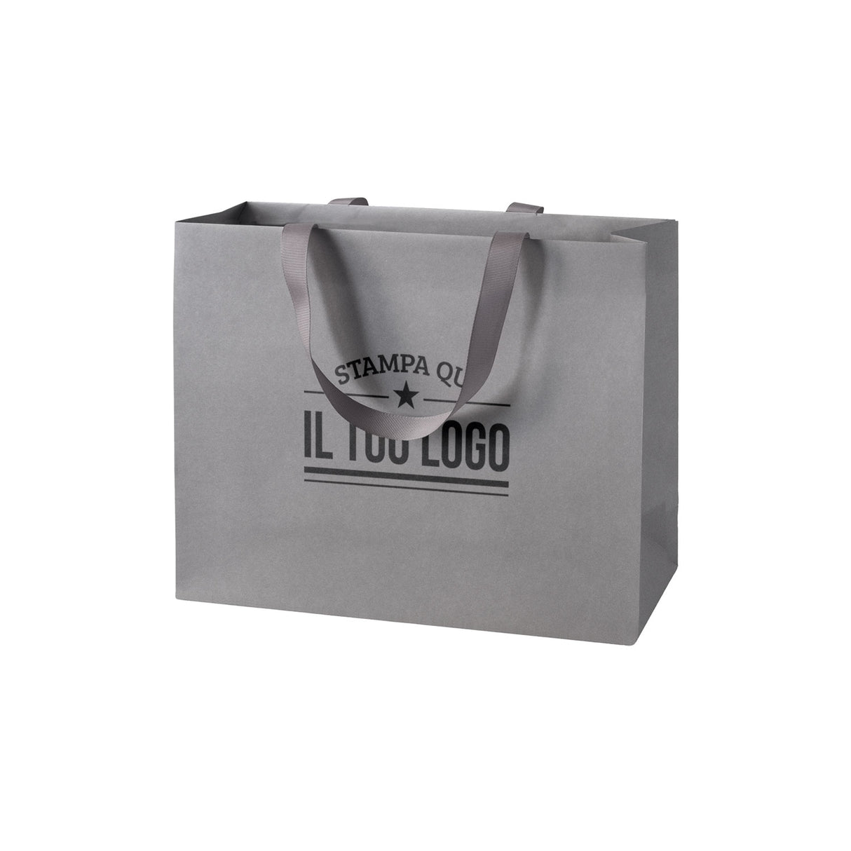 Shopper Carta Elegance Personalizzate con Maniglie in Gros Grain