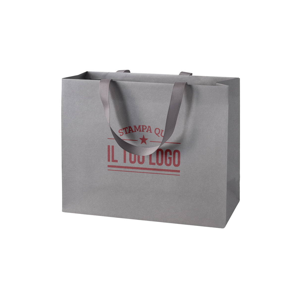 Shopper Carta Elegance Personalizzate con Maniglie in Gros Grain