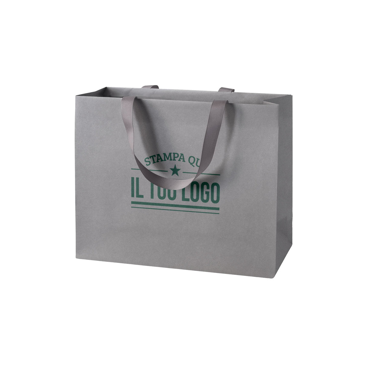 Shopper Carta Elegance Personalizzate con Maniglie in Gros Grain