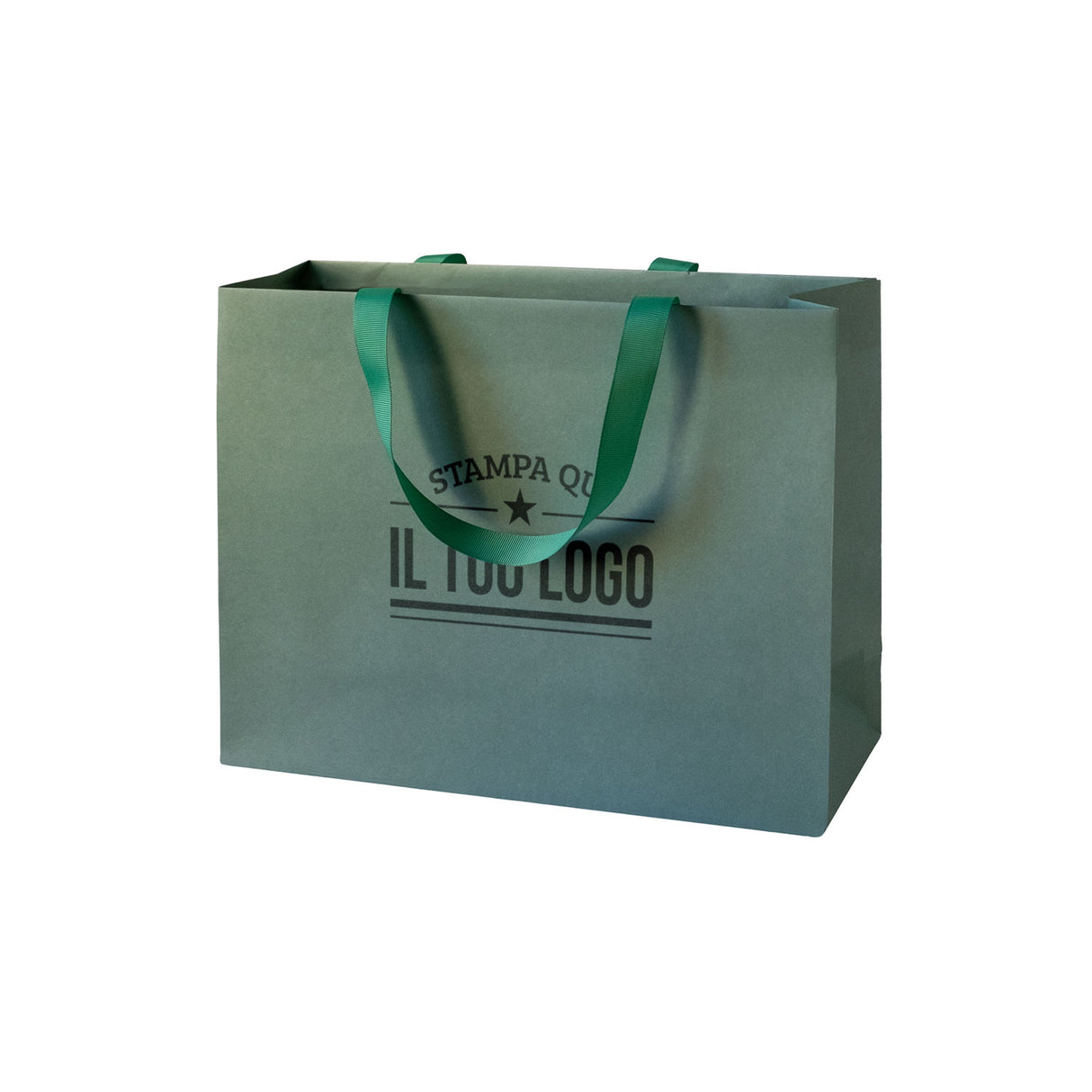 Shopper Carta Elegance Personalizzate con Maniglie in Gros Grain