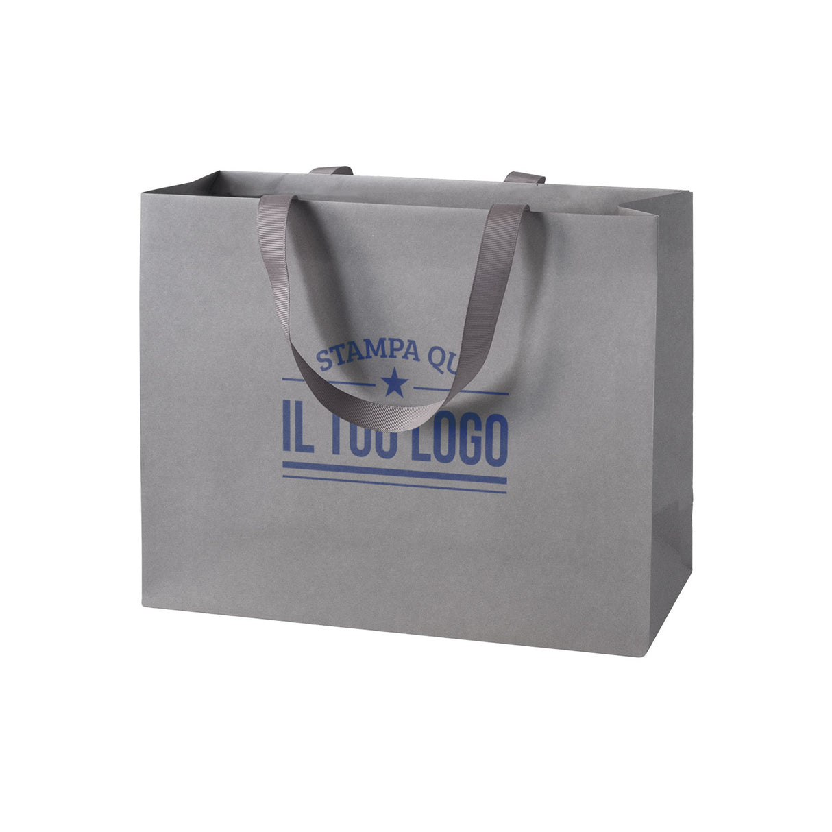 Shopper Carta Elegance Personalizzate con Maniglie in Gros Grain