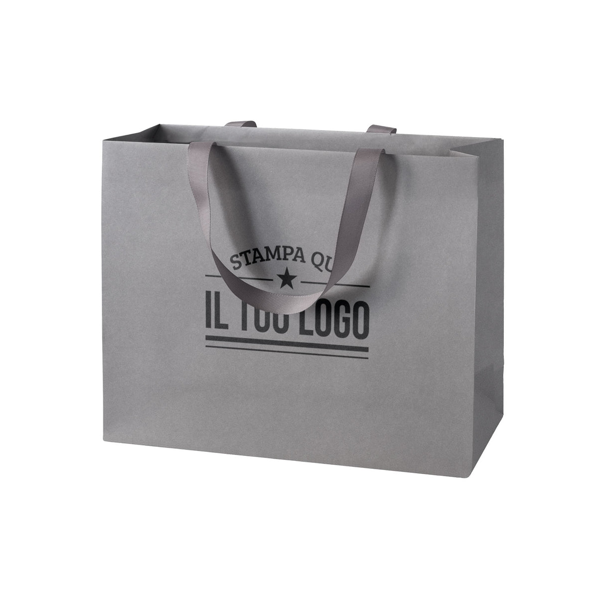 Shopper Carta Elegance Personalizzate con Maniglie in Gros Grain