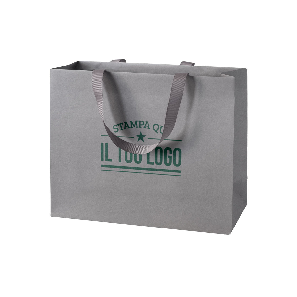 Shopper Carta Elegance Personalizzate con Maniglie in Gros Grain