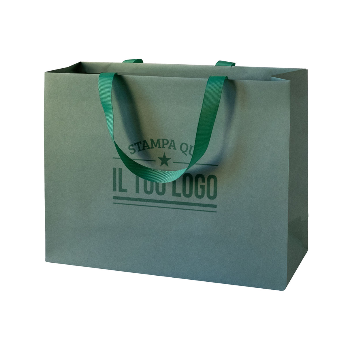 Shopper Carta Elegance Personalizzate con Maniglie in Gros Grain